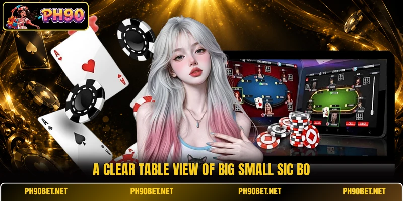 A clear table view of Big Small Sic Bo
