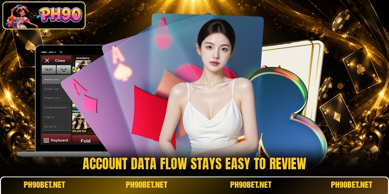 Account data flow stays easy to review