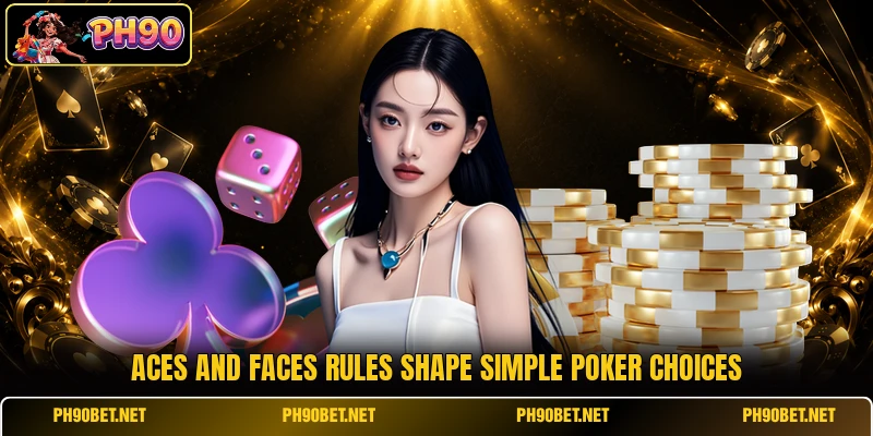 Aces and faces rules shape simple poker choices