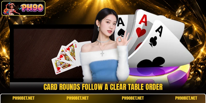 Card rounds follow a clear table order