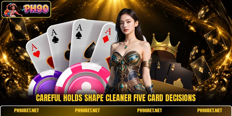 Careful holds shape cleaner five card decisions Careful holds shape cleaner five card decisions