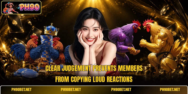 Clear judgement prevents members from copying loud reactions