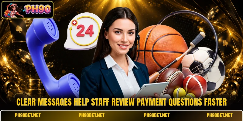 Clear messages help staff review payment questions faster