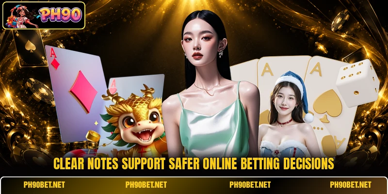 Clear notes support safer online betting decisions