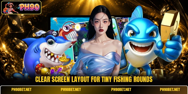 Clear screen layout for Tiny Fishing rounds