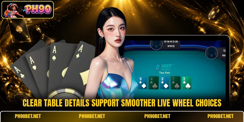 Clear table details support smoother live wheel choices