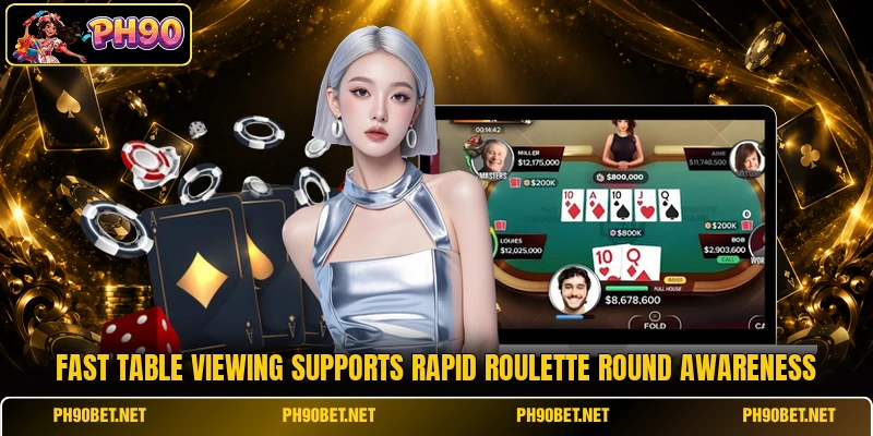 Fast table viewing supports Rapid Roulette round awareness