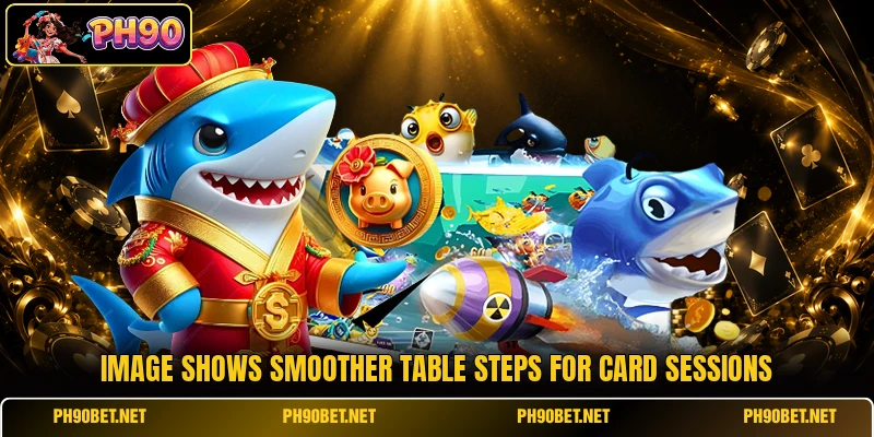Image shows smoother table steps for card sessions