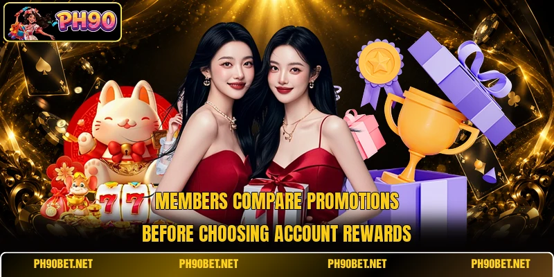Members compare Promotions before choosing account rewards