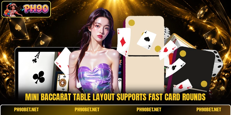 Mini Baccarat table layout supports fast card rounds