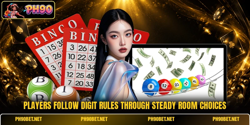 Players follow digit rules through steady room choices