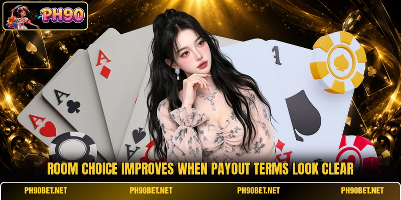 Room choice improves when payout terms look clear