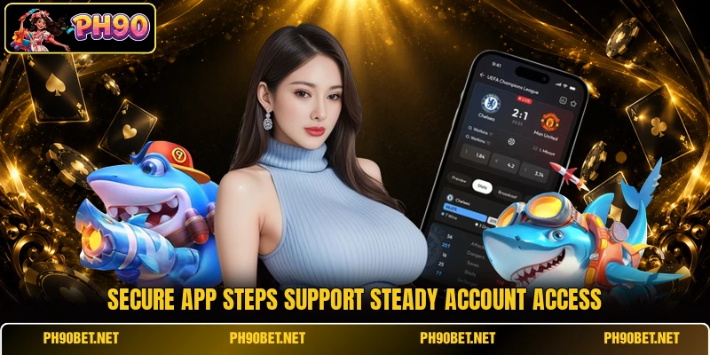 Secure app steps support steady account access