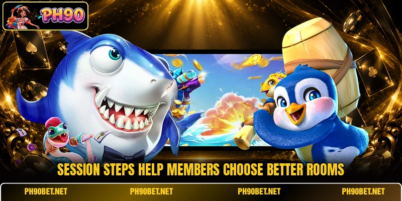 Session steps help members choose better rooms